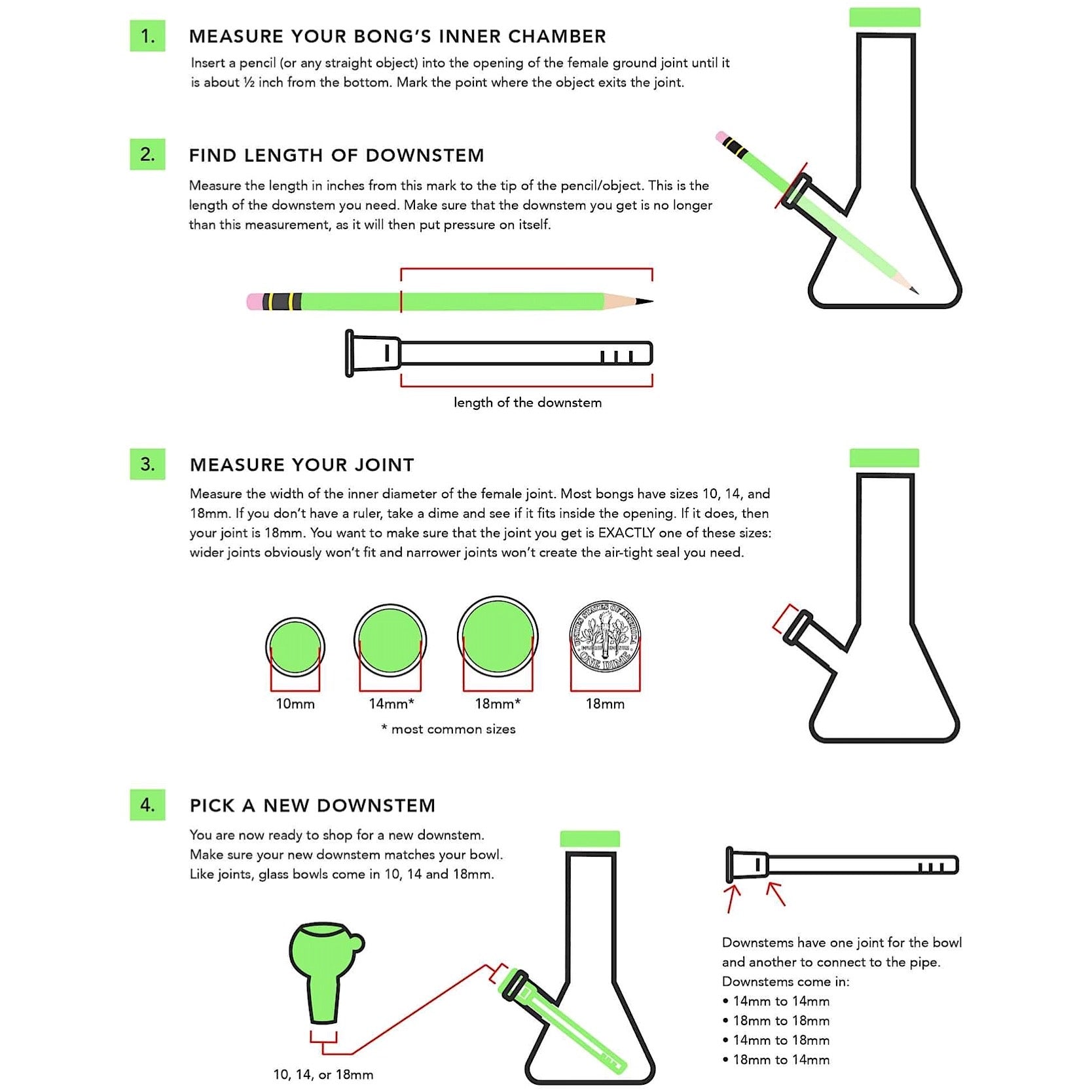 18mm to 14mm Diffuser Downstem | Diffuser Downstem | CanaBreeze